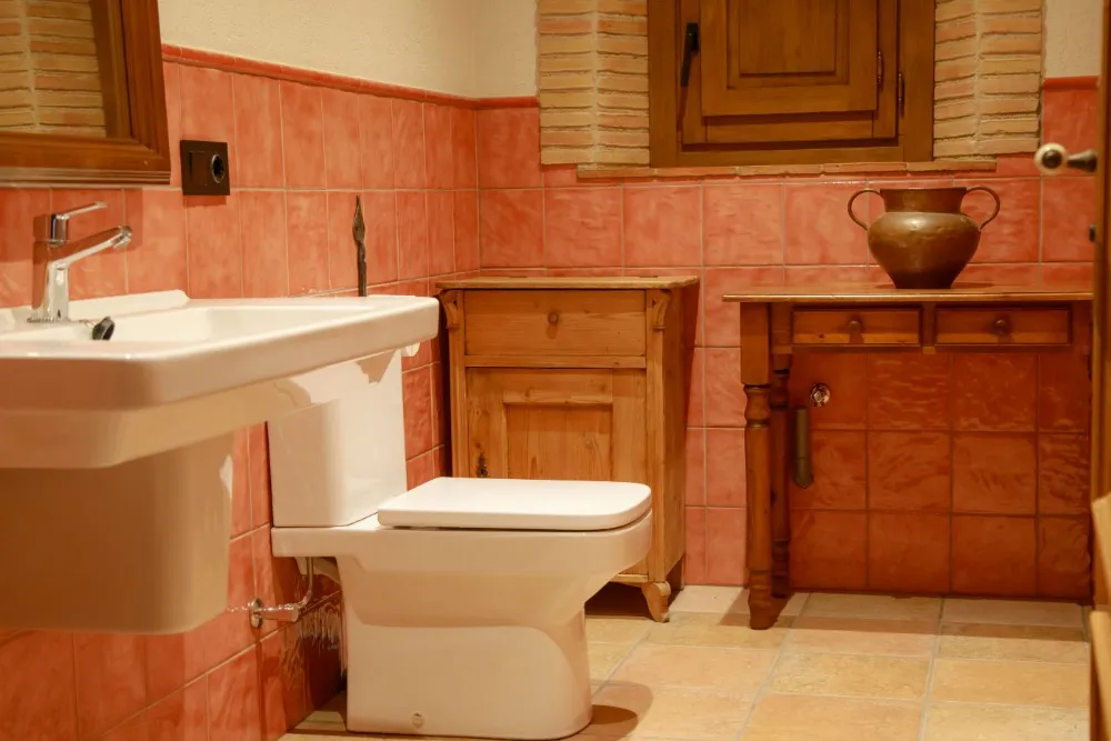 Dutxa, lavabo i vàter interior